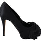 Elegant Satin Silk Open Toe Heels
