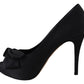 Elegant Satin Silk Open Toe Heels