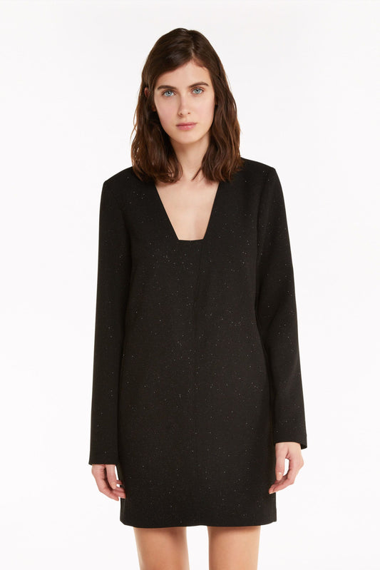 Black Polyester Women Dress