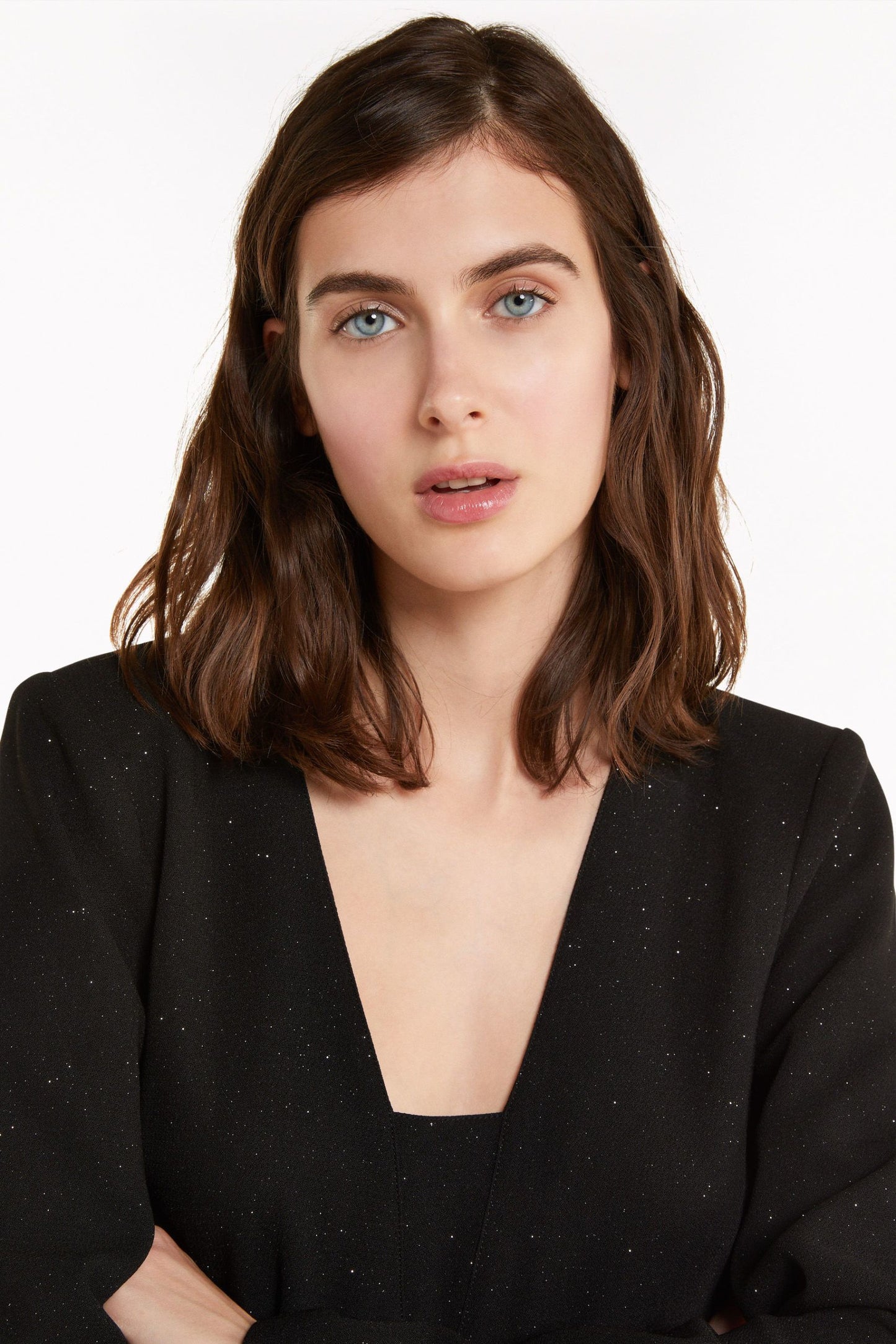 Black Polyester Women Dress