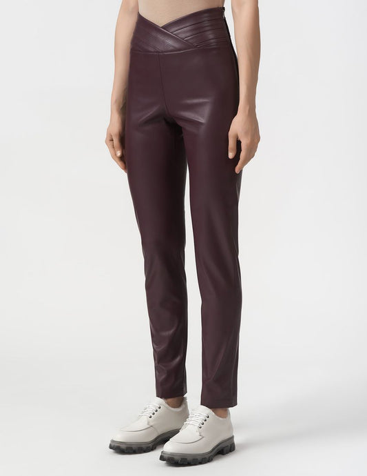 Purple Polyurethane Women Legging