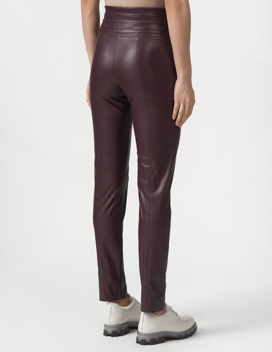 Purple Polyurethane Women Legging