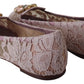 Enchanting Pink Lace Flats with Crystal Embellishments