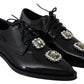 Crystal Embellished Derby Dress Shoes