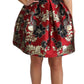 Floral Leopard Jacquard Mini Dress
