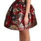 Floral Leopard Jacquard Mini Dress