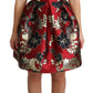 Floral Leopard Jacquard Mini Dress