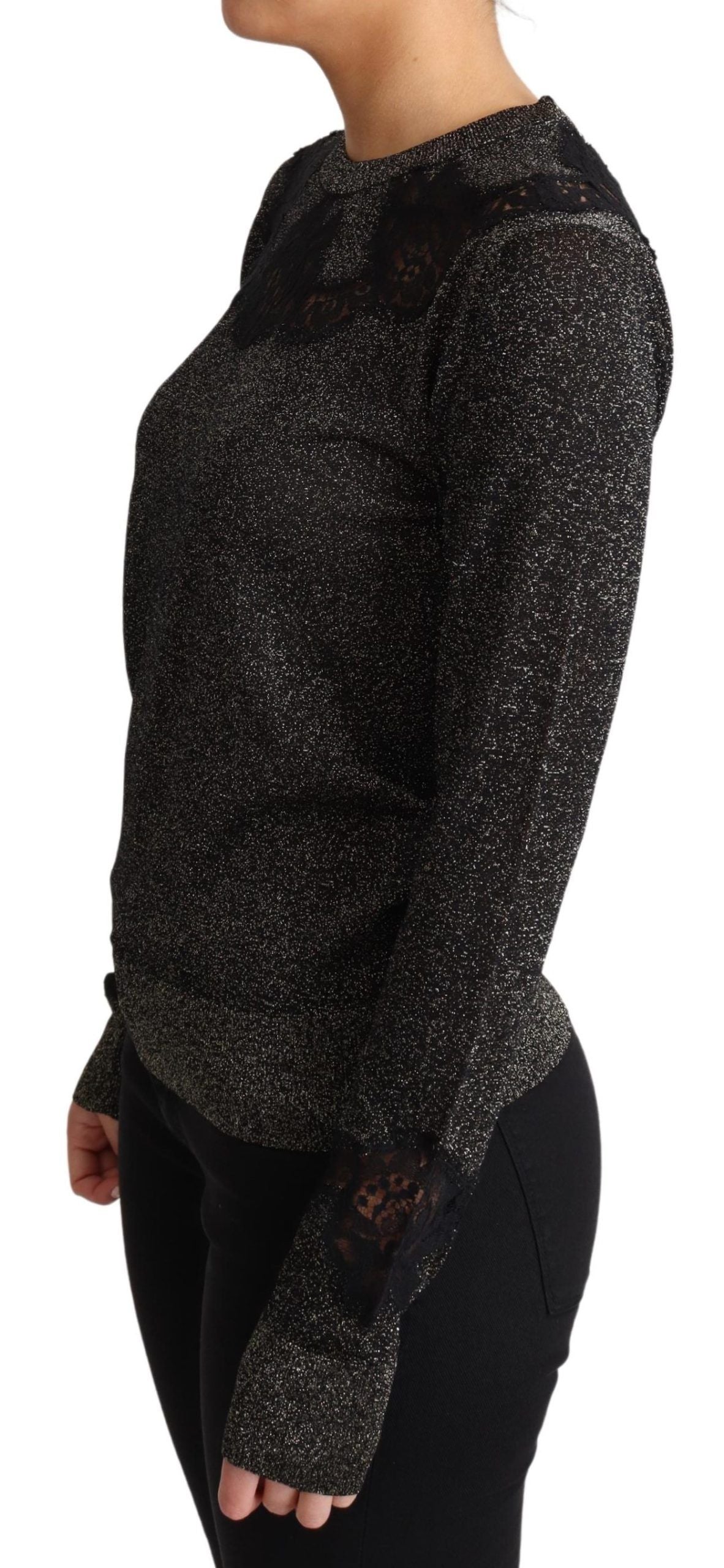 Elegant Gold and Black Lurex Pullover