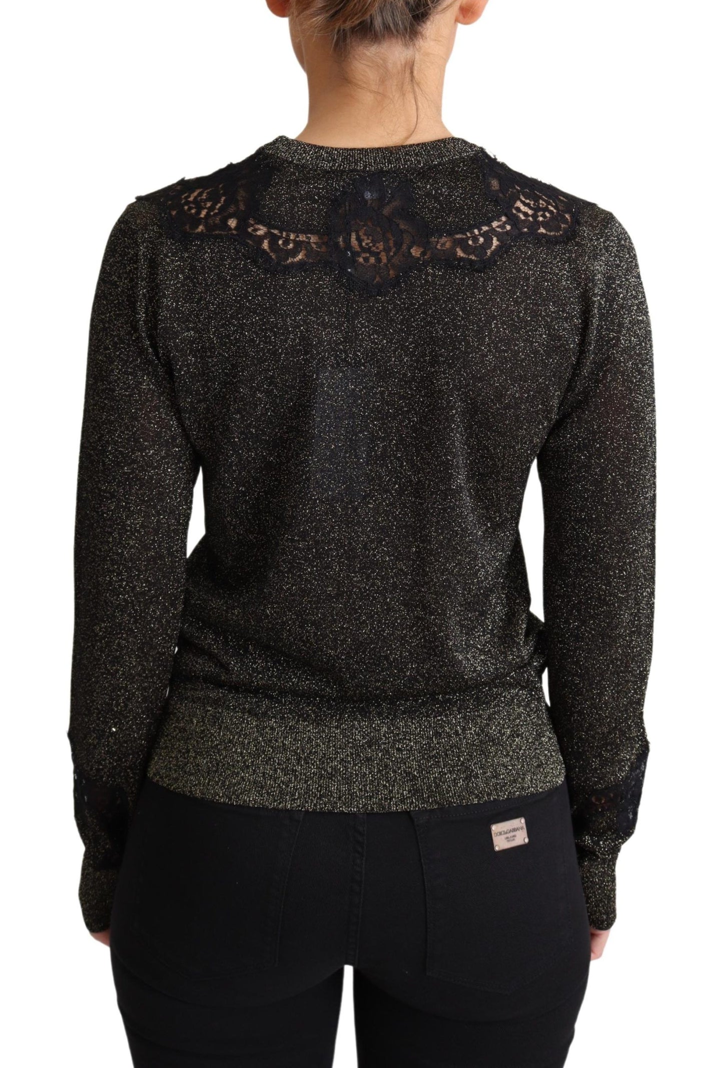 Elegant Gold and Black Lurex Pullover
