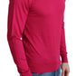 Elegant Pink Silk Crew-Neck Sweater