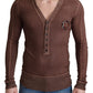 Elegant V-Neck Cardigan in Subtle Pink