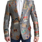 Elegant Multicolor Silk Blazer Jacket