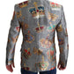 Elegant Multicolor Silk Blazer Jacket