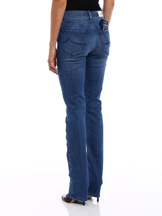 Blue Cotton Women Jeans