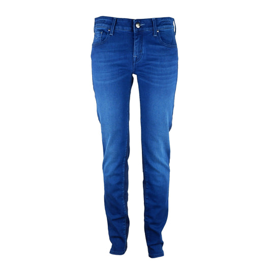 Blue Cotton Women Jeans