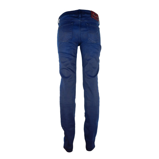 Blue Cotton Women Jeans