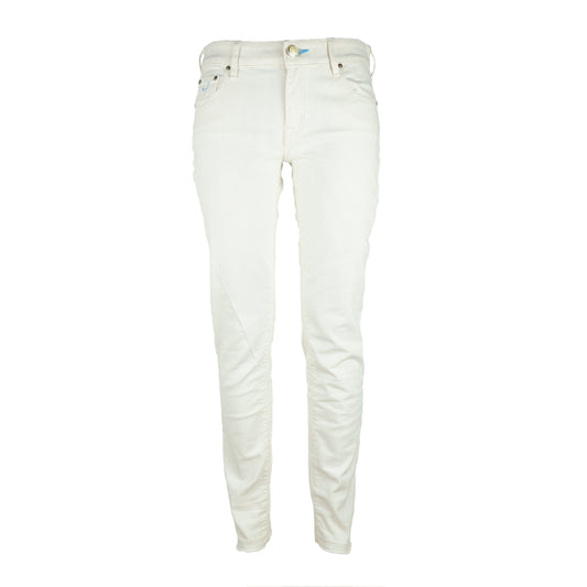 White Cotton Stretch Women Jean