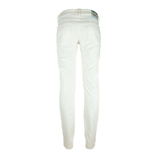 White Cotton Stretch Women Jean
