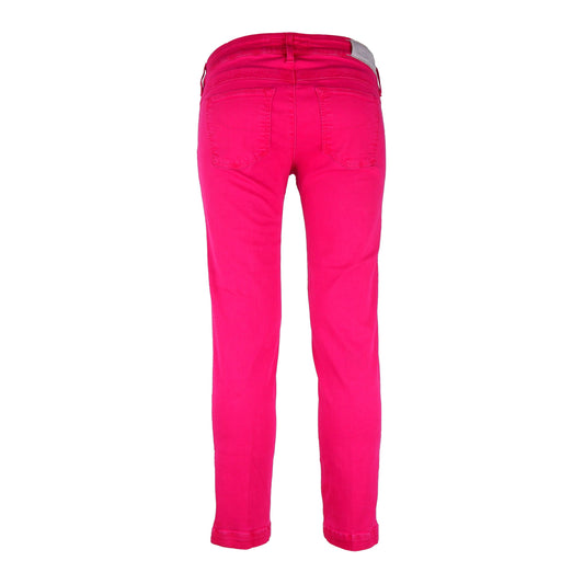 Fuchsia Cotton Women's Jeans
