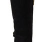 Elegant Black Suede Vally Boots