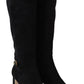 Elegant Black Suede Vally Boots