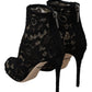 Black Taormina Lace Stiletto Booties