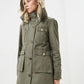 Green Cotton Women Jacket
