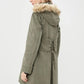 Green Cotton Women Jacket