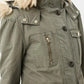 Green Cotton Women Jacket