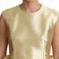 Elegant Gold Flared A-Line Dress