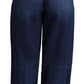 Embellished Wide-Leg High-Waist Denim Jeans