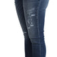 Embellished High Waist Skinny Denim Jeans
