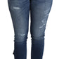 Embellished High Waist Skinny Denim Jeans