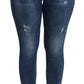 Sleek High Waist Skinny Jeans in Blue