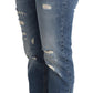 Chic Heart Patch Skinny Denim Jeans