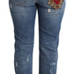 Chic Heart Patch Skinny Denim Jeans