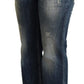 Sequin-Embellished Cropped Denim Jeans