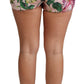 Chic Pink Floral High-Waist Hot Pants