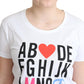 Chic Alphabet Print Cotton Tee