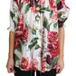 Vibrant Peony Print Cotton Top