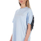 Light Blue Cotton Women T-Shirt