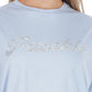 Light Blue Cotton Women T-Shirt