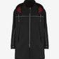 Sleek Double-Faced Hooded Trench in Black