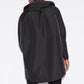 Sleek Double-Faced Hooded Trench in Black