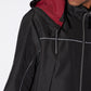 Sleek Double-Faced Hooded Trench in Black