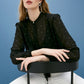 Black Polyester Women Shirt