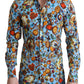 Elegant Slim Fit Jewelry Print Cotton Shirt