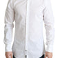 Elegant White Cotton Dress Shirt