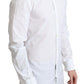Elegant White Cotton Dress Shirt
