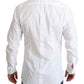 Elegant White Cotton Dress Shirt